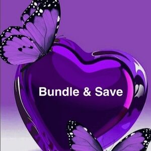 Purple Heart with Butterflies